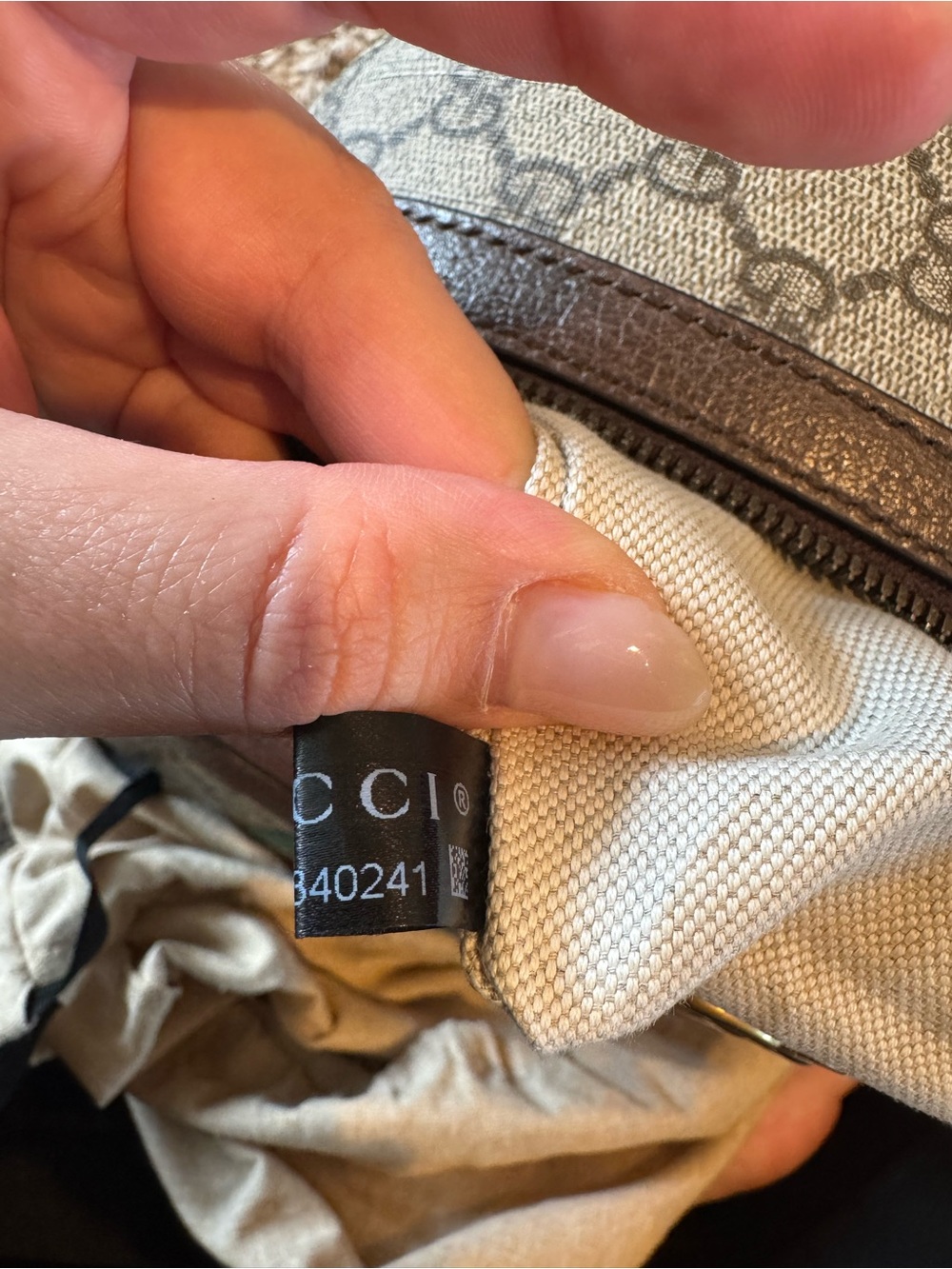 Gucci GG Supreme Ophidia Small Backpack Beige/Brown with Iconic Green & Red Web - Picture 14 of 16